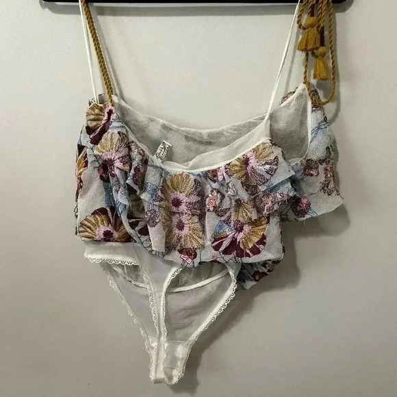 NWOT Free People Day Date Bodysuit in Pink  Plum Combo XS - Picture 8 of 10